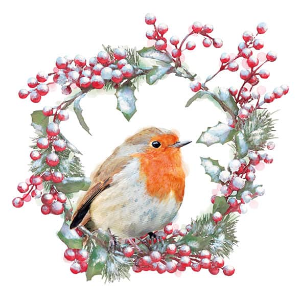 Robin In Wreath